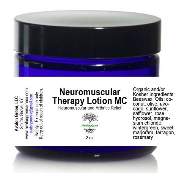 Neuromuscular Therapy Lotion was designed specifically for a lady with Multiple Sclerosis.  It proved to be helpful and since then has been used by many clients with very positive results.  This lotion contains magnesium chloride which, according to https://ods.od.nih.gov/factsheets/Magnesium-HealthProfessional/, is beneficial to the body.